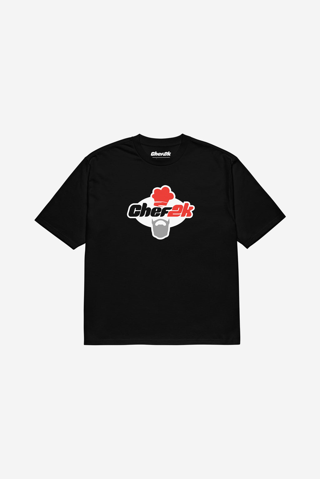 Chef2k Logo - Oversized heavyweight t-shirt (Black)