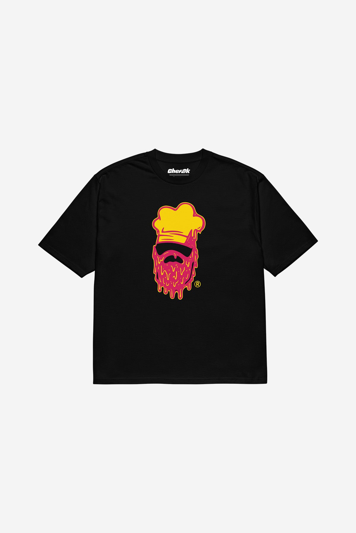 CHEF2K SLIM LOGO - Oversized heavyweight t-shirt (Black)