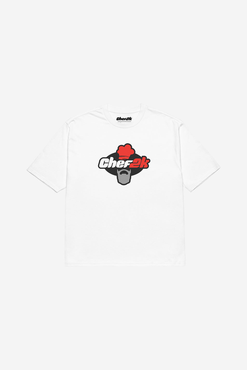 Chef2k Logo - Oversized heavyweight t-shirt (White)