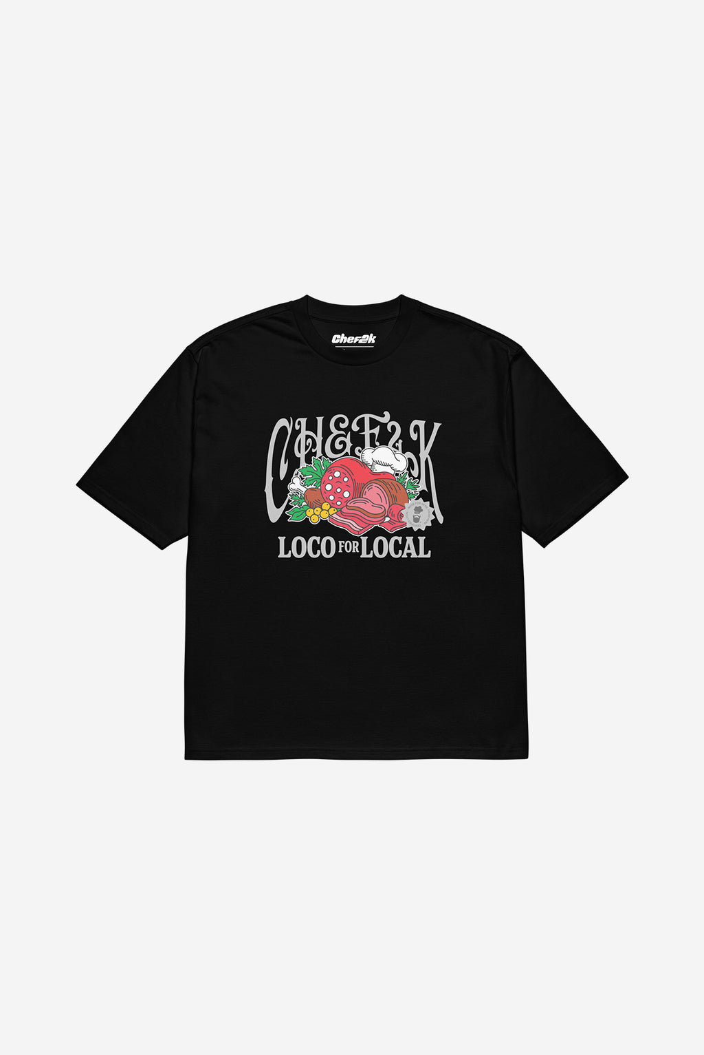 "LOCO OF THE LOOM"  - Oversized heavyweight t-shirt (Black)