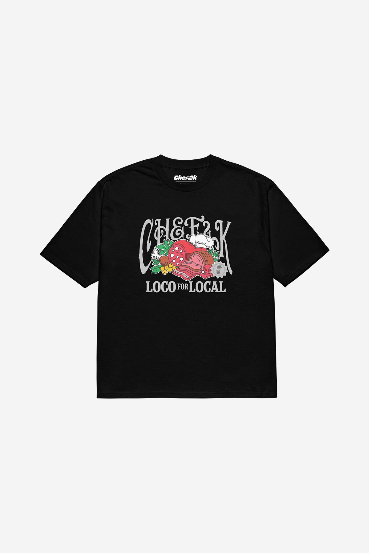 "LOCO OF THE LOOM"  - Oversized heavyweight t-shirt (Black)